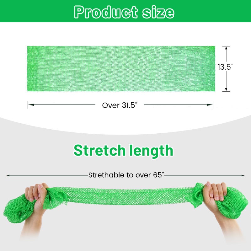 ZOCY African Net Sponge, Authentic Exfoliating Body Scrubber for Bath and Shower, Multiple Textures with Gentle Deep Exfoliating and Rich Lather for All Skins (Green) - Image 3